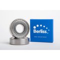 Berliss 20mm x 42mm x 12mm, sngl row deep groove ball bearing, 2 shields, ABEC 3, Z2V2, C3 radial clearance 6004-ZZ BERLISS